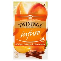 Twinings Infuso Herbatka ziołowo-owocowa o smaku mango pomarańczy i cynamonu 40 g (20 saszetek)