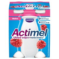 Actimel Napój jogurtowy o smaku malinowym 400 g (4 x 100 g)