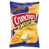 Crunchips X-Cut Chipsy ziemniaczane o smaku ser-cebula 140 g