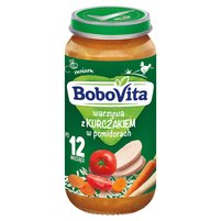 BoboVita Warzywa z kurczakiem w pomidorach po 12 miesiącu 250 g