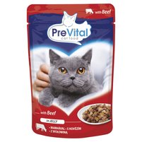 PreVital Karma dla kotów z wołowiną w galaretce 100 g