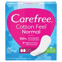 Carefree Cotton Feel Normal Wkładki higieniczne zapach aloesowy 56 sztuk