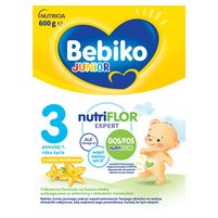 Bebiko Junior 3 Odżywcza formuła na bazie mleka dla dzieci powyżej 1. roku o smaku waniliowym 600 g