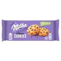 Milka Pieguski Choco Cookie Ciasteczka z kawałkami czekolady mlecznej z mleka alpejskiego 135 g