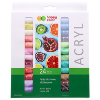 HAPPY COLOR  FARBY AKRYLOWE 24SZT 12ML