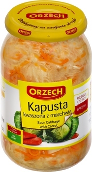 ORZECH KAPUSTA KWASZONA Z MARCHEWKĄ 850G