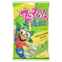 Zozole Mixer Karmelki o smaku kaktusowym z nadzieniem musującym o smaku cytrynowym 1 kg