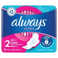 Always Ultra Super (R2) Ze Skrzydełkami Podpaski 8 Sztuk