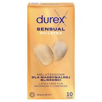 Durex Sensual No Latex Wyrób medyczny prezerwatywy 10 sztuk