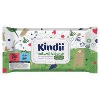 Kindii Natural Balance Chusteczki dla niemowląt i dzieci 60 sztuk