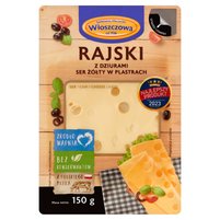 Włoszczowa Ser żółty rajski w plastrach 150 g