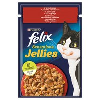 Felix Sensations Jellies Karma dla kotów z wołowiną w galaretce z pomidorami 85 g