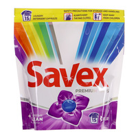 Savex premium skoncetrowany środek w kapsułkach do prania kolorowych tkanin (15x19g) 285g