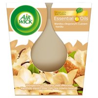 Air Wick Essential Oils Infusion Świeczka o zapachu wanilia z brązowym cukrem 105 g