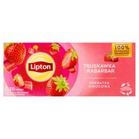 Lipton Herbatka owocowa truskawka i rabarbar 32 g (20 torebek)