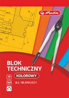 Herlitz Blok techiczny A3, 10 kartek, kolorowy