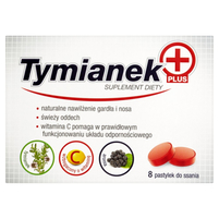 Tymianek Plus Pastylki do ssania Suplement diety 28 g (8 sztuk)