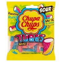 Chupa Chups Mini Tubes Kwaśne żelki o smaku owocowym 90 g