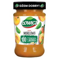 Łowicz Dżem morelowy o obniżonej zawartości cukrów 280 g