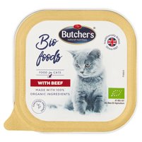 Butcher's Bio Foods Karma dla dorosłych kotów pasztet z wołowiną i cielęciną 85 g