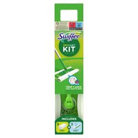 Swiffer Zestaw startowy, 1 mop, 8 suchych i 3 mokre chusteczki do zbierania kurzu z podłóg