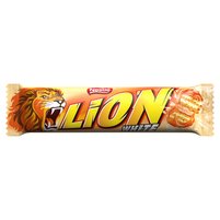 Lion Nadziewany wafel z karmelem i płatkami pszennymi w białej polewie 42 g