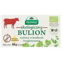 EkoWital Ekologiczny bulion wołowy w kostkach 66 g (6 sztuk)