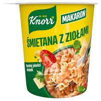 Knorr Danie makaron śmietana z ziołami 59 g