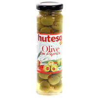 HUTESA OLIWKI ZIELONE Z PAPRYKĄ 140G