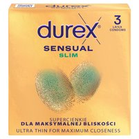 Durex Sensual Slim Wyrób medyczny prezerwatywy 3 sztuki