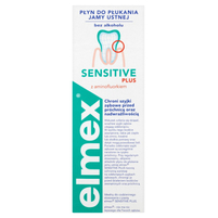 Elmex Sensitive Plus z aminofluorkiem Płyn do płukania jamy ustnej bez alkoholu 400 ml