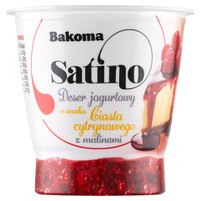 Bakoma Satino Deser jogurtowy o smaku ciasta cytrynowego z malinami 145g