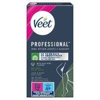 Veet Professional Plastry z woskiem skóra sucha 12 sztuk i 2 chusteczki