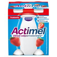 Actimel Napój jogurtowy o smaku truskawkowym 800 g (8 x 100 g)