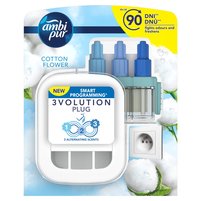 Ambi Pur 3Volution Elektryczny odświeżacz powietrza, zestaw startowy, Cotton 20 ml