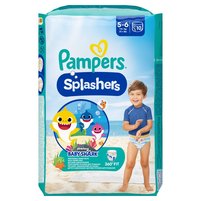 Pampers Splashers Baby Shark, 5, 10 Jednorazowe pieluchomajtki do pływania 14kg+