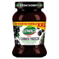 Łowicz Dżem z czarnych porzeczek o obniżonej zawartości cukrów 450 g