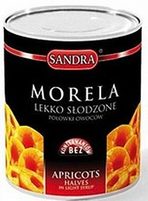 SANDRA MORELA POŁÓWKI LEKKO SŁODZONE 820G