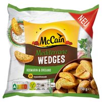 McCain Mediterrane Wedges Cząstki ziemniaczane ze skórką rozmaryn i oregano 750 g