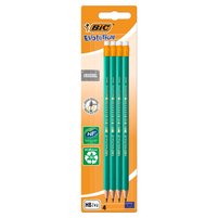 BiC Evolution Bezdrzewny ołówek grafitowy z żywicy syntetycznej z gumką 4 sztuki