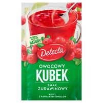 Delecta Owocowy kubek Kisiel smak żurawinowy 30 g