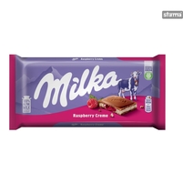 Milka Czekolada mleczna nadziewana kremem malinowym 100 g