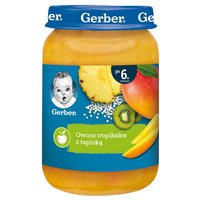 Gerber Owoce tropikalne z tapioką dla niemowląt po 6. miesiącu 190 g