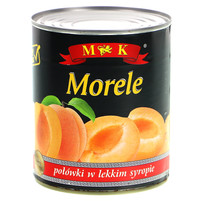 MK MORELE POŁÓWKI W LEKKIM SYROPIE 820G