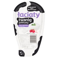 Mlekpol twaróg Łaciaty klinek półtłusty bez laktozy 250g