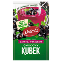 Delecta Owocowy kubek Kisiel smak czarnej porzeczki 30 g