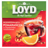 Loyd Herbatka ziołowo-owocowa rozgrzewająca pomarańcza z cynamonem i goździkami 40 g (20 x 2 g)