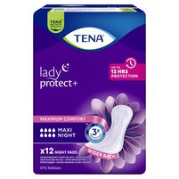 TENA Lady Protect+ Maxi Pieluchy anatomiczne na noc 12 sztuk