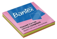 BANTEX BLOCZEK KOLOROWYCH KARTEK SAMOPRZYLEPNYCH 75X75MM 100SZT