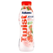 Bakoma Twist Jogurt o smaku poziomkowym 370 g